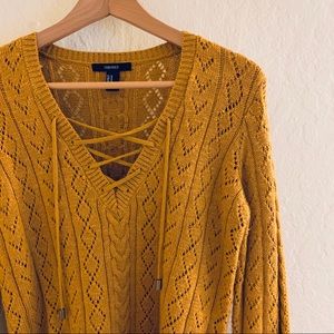 Knit Sweater Mustard Yellow